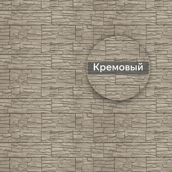 Фасадная панель (Гранд Каньон) ЭКО Альта-Профиль 1160х450х20мм 0.44м2 Кремовый