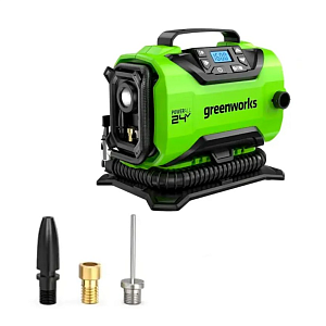 Компрессор автомобильный аккумуляторный Greenworks (24V, без АКБ и ЗУ), арт.3400807