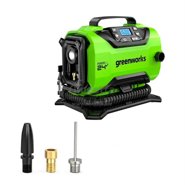 Компрессор автомобильный аккумуляторный Greenworks (24V, без АКБ и ЗУ), арт.3400807