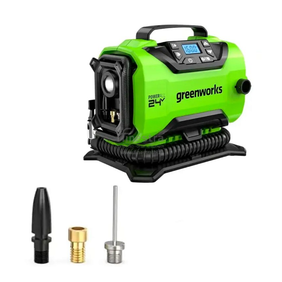 Компрессор автомобильный аккумуляторный Greenworks (24V, без АКБ и ЗУ), арт.3400807