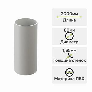 Docke СТАНДАРТ Труба водосточная 80х3000мм  — Белый
