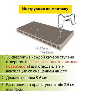 Купить Заглушка для ступеней Terrapol 320х5,55х32мм Орех Милано 1281 в Иркутске