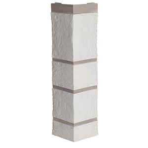 Купить Наружный угол (камень) Альта-Профиль 470х110х31мм Белый в Иркутске