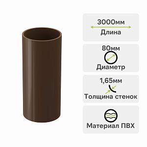 Docke СТАНДАРТ Труба водосточная 80х3000мм  — Светло-коричневый