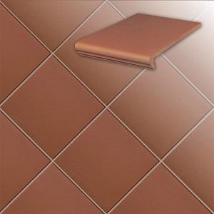 Купить Напольная плитка Stroeher Keraplatte Terra 9240 рядовая ступень-флорентинер 345х240х12мм 215 patrizierrot в Иркутске