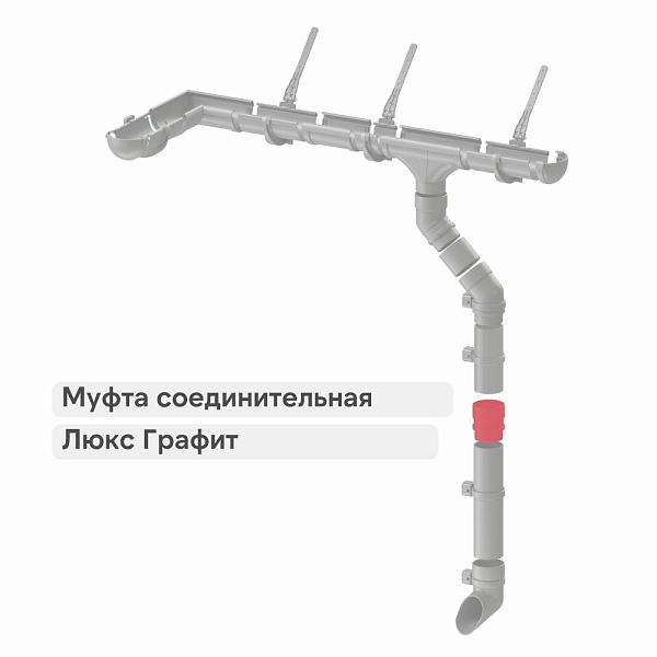Docke ЛЮКС Муфта соединительная Графит
