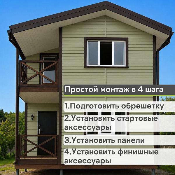 Docke ПРЕМИУМ Сайдинг D4.5D 3600х232мм 0.84м2 Кипарис