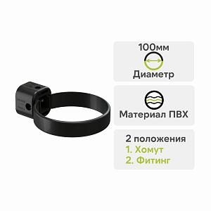 Docke ЛЮКС Хомут универсальный  — Карбон