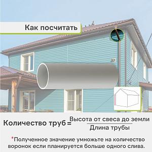 Docke ЛЮКС Труба водосточная 1500мм  — Латте