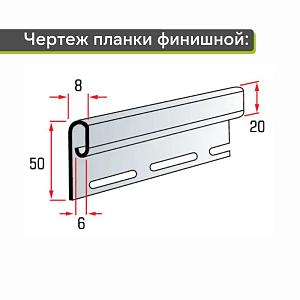 Планка финишная "Альта-Профиль" Т-14 3000мм  — Коричневая