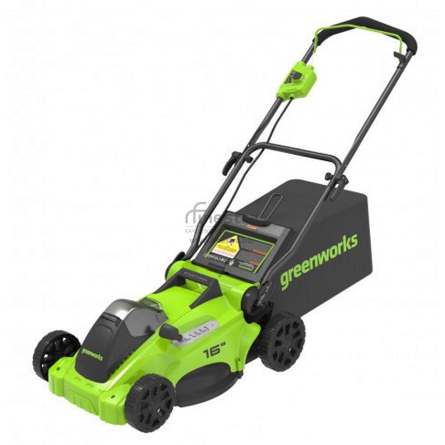 Газонокосилка аккумуляторная Greenworks (40V, бесщеточная, 41 см, без АКБ и ЗУ), арт.2517907