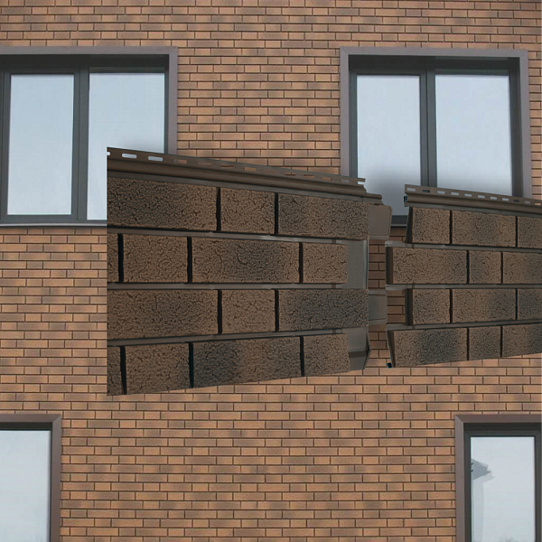 Фасадная панель Ю-Пласт Стоун-Хаус S-Lock Балтик 1950х292мм 0.57м2 Магма