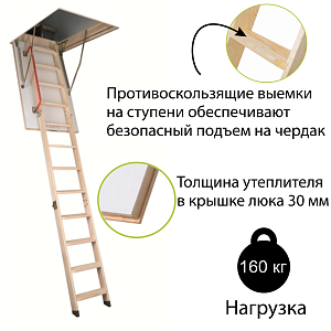 Купить Чердачная лестница Fakro LWK  60x120x280см в Чите