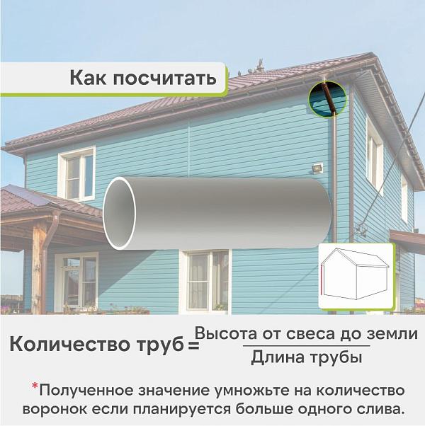 Docke ЛЮКС Труба водосточная 3000мм Латте