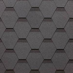 Купить Гибкая черепица Docke PIE STANDARD коллекция Сота 3м2/уп Серый в Иркутске