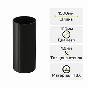 Docke ЛЮКС Труба водосточная 1500мм  — Карбон