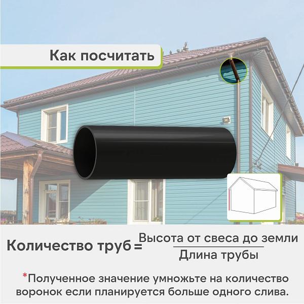Docke ЛЮКС Труба водосточная 3000мм Карбон