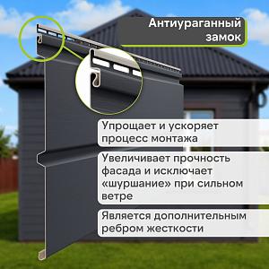 Docke ПРЕМИУМ Сайдинг D6S Брус 3600х300 1.08м2  — Графит