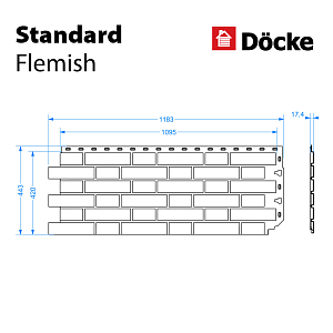 Купить Панель Docke STANDARD ФЛЕМИШ 1183x443мм Коричневый в Чите