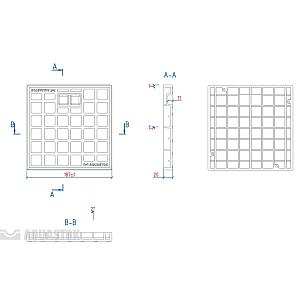 Купить Крышка к дождеприемнику 200x200 пластиковая Aquastok 187x187x20 31852 в Иркутске