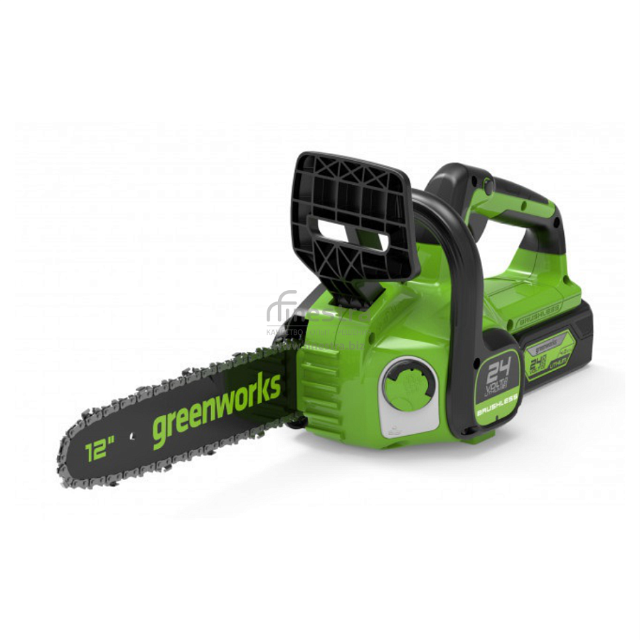 Пила цепная аккумуляторная Greenworks (24V, 30см, бесщеточная, без АКБ и ЗУ), арт.2007007