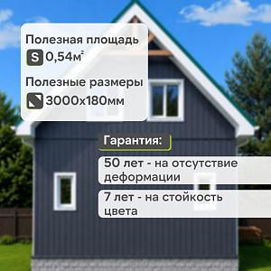 Docke ПРЕМИУМ Вертикальный сайдинг S7 3000х180мм 0,54м2  — Графит