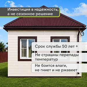 Docke ПРЕМИУМ Сайдинг D6S Брус 3600х300 1.08м2  — Пломбир