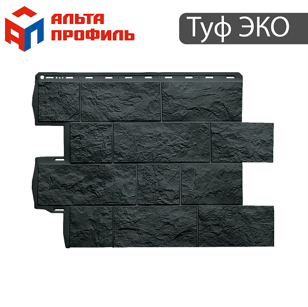 Фасадная панель Туф ЭКО Альта-Профиль 800х590х26мм Графит