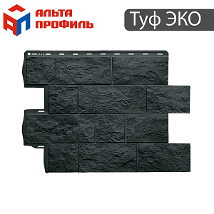 Фасадная панель Туф ЭКО Альта-Профиль 800х590х26мм  — Графит