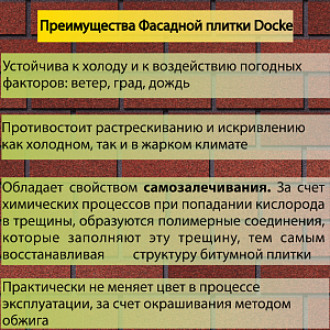 Купить Фасадная битумная плитка Docke PREMIUM BRICK  2 м2/уп Клубника в Чите