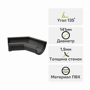 Docke ЛЮКС Угловой элемент 135°  — Графит