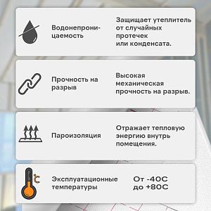 Thermofol 90 AL Металлизированная пароизоляция  1.5x50м 75м2