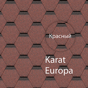 Гибкая черепица Docke ЕВРОПА КАРАТ 3м2/уп (снято с производства)  — Красный