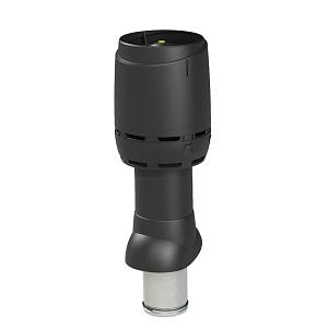 Вентиляционная труба Vilpe FLOW 125/160ИЗ/500 с колпаком (вытяжка)  — черный 350042