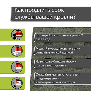 Гибкая черепица Docke ЕВРОПА КАРАТ 3м2/уп (снято с производства)  — Зелёный