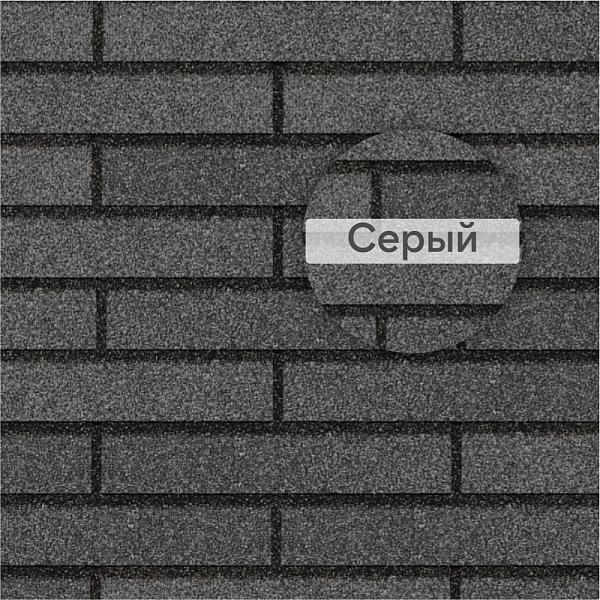 Фасадная битумная плитка Docke ПРЕМИУМ КЛИНКЕР 2 м2/уп Серый