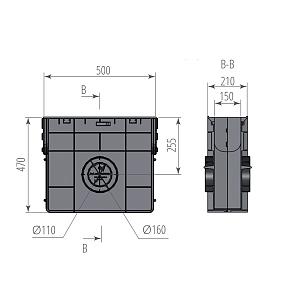 Купить Пескоуловитель ПП Norma DN150 C250 Aquastok 500х210х470мм 11542 в Иркутске