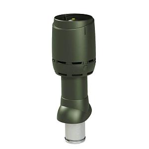 Вентиляционная труба Vilpe FLOW 125/160ИЗ/500 с колпаком (вытяжка)  — зеленый 350046