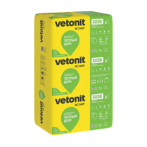 Теплоизоляция Vetonit Теплый Дом Плита 50х610х1170мм  0.5м3  10м2 /Е/Т 63201